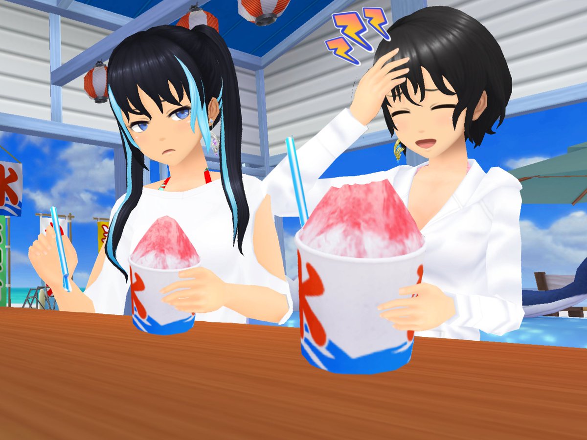 SSkakinonatsuki's tweet image. しゃりしゃりで甘いやつ
#かき氷の日 
#スクスト