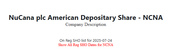 $NCNA on Reg show. Now just needs steady pressure on shorts  ...🐒  
$wlgs $ixhl $tnfa