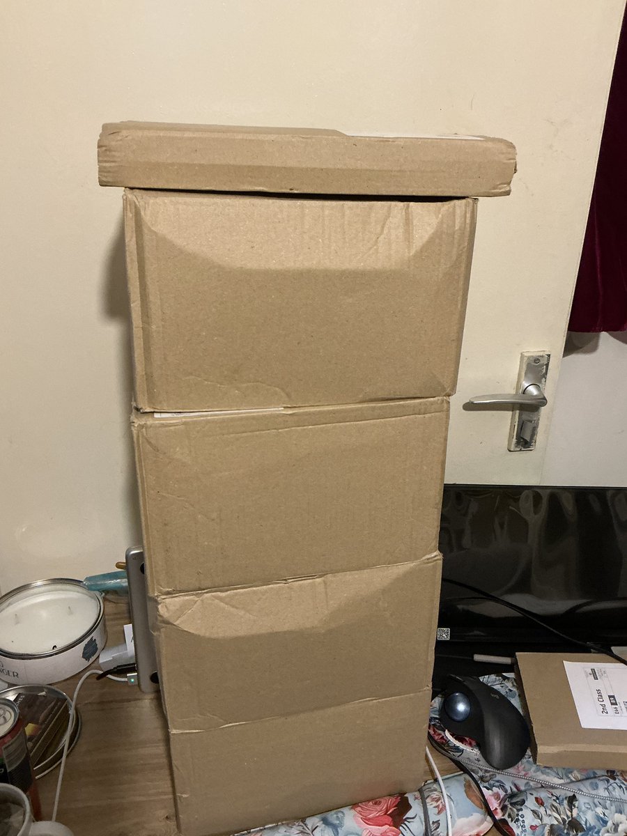 from_nook's tweet image. When you have to pause your @bertsbooks deliveries for a couple of months and then worry your postman has taken out a hit against you…