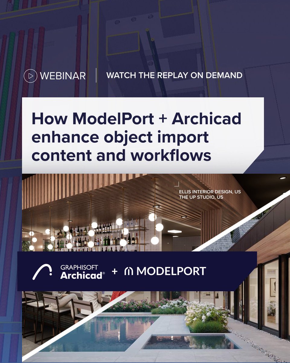 📺 Watch the replay (available on demand with subtitles)!
See how ModelPort + Archicad help streamline BIM workflows with smarter object handling.

🔗 bit.ly/4nDSsSs