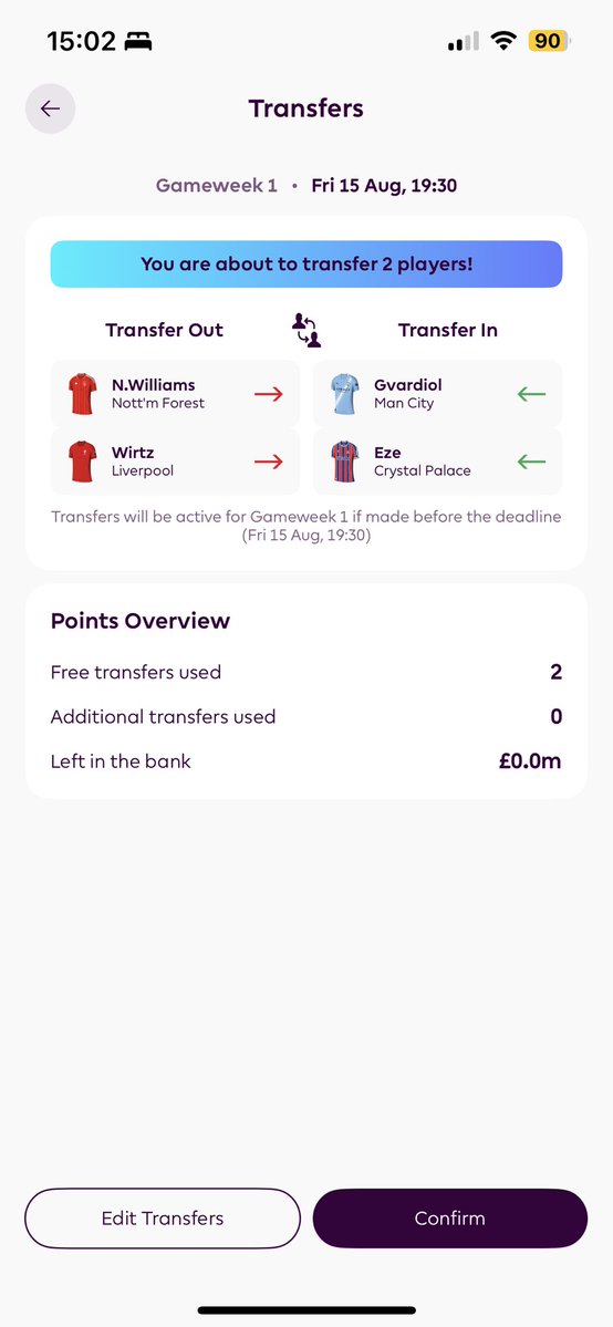 FPL_Cortado's tweet image. Another classic left or right? ➡️ ⬅️
Starting with Wirtz allows more flexibility MID wise, but the combo of VVD & Gvardiol seems so solid 🧱
Current draft attached for context!