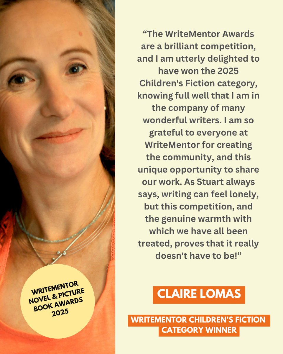 writementor's tweet image. Meet the winner of the Children's Fiction Category for this year's WriteMentor Novel & Picture Book Awards 🎉
Claire Lomas's middle grade I STILL STAND was praised by judge Christabel McKinley for its authentic voice & unflinching central subject matter.
Congratulations Claire!