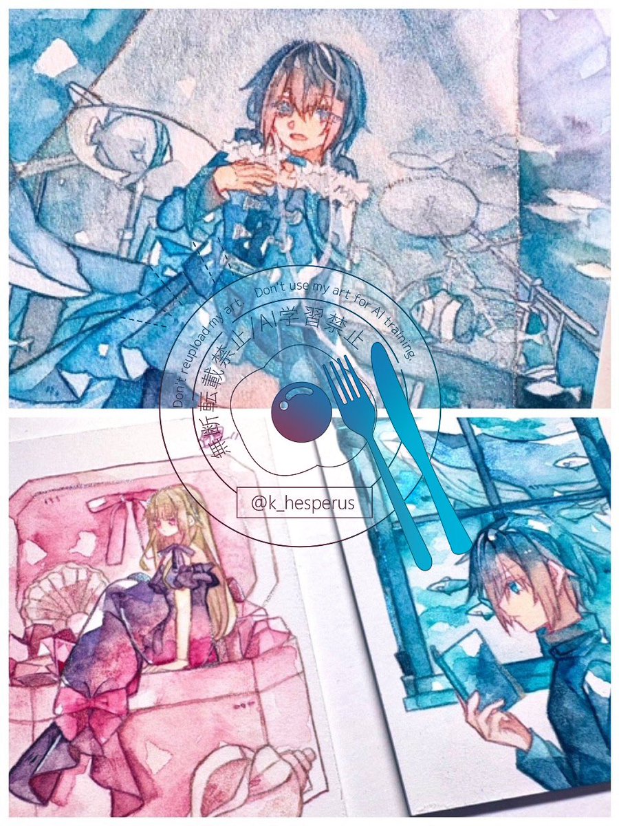 k_hesperus's tweet image. 🐚お知らせ🐳
ARTs*LABo様(@ARTs_LABo)主催の『アクアリウム・ミュージアム展』に額装1点・ATC2点で参加します🐠
全部新作です!よろしくお願いします🌟
◇会期 2025.7.30(wed)-8.2(sat)
13:00-19:00(初日16:00開始&作品販売なし)
◇場所 Gallery CORSO(東京・神田)
