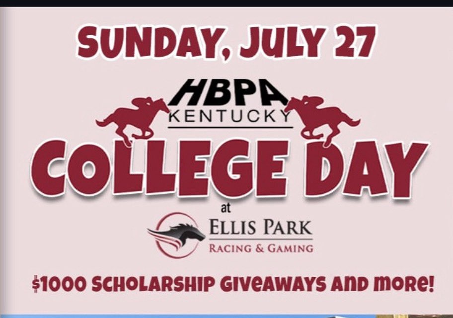 Hope to see everyone at Ellis Park on Sunday!!