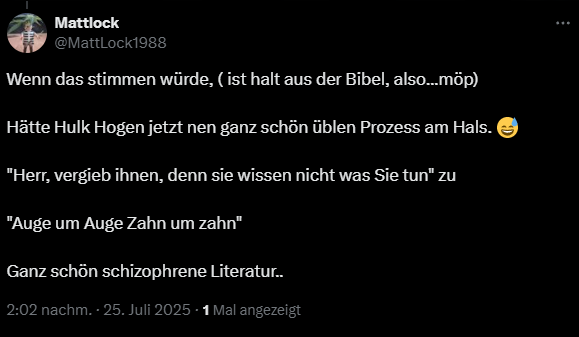 _Zurox_'s tweet photo. @MattLock1988 @mel__aura Löschen bringt nichts.

Dein Spott über den Widerspruch zeigt weniger kritisches Denken als den Wunsch, komplexe Themen ins Lächerliche zu ziehen. Wer Ambivalenz nicht gut aushält, macht sie lächerlich – statt sie zu reflektieren. https://t.co/Uq9FVlyAuM