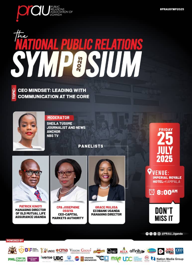 PRAU-Uganda (@prau_uganda) on Twitter photo The National Public Relations Symposium 2025 continues. The panel led by <a href="/TusiimeSheila/">Sheila Tusiime</a> shared insights about, the CEO Mindset and leading with Communication at the Core. Communication as a leader in an Organization is important.
#PRAUPRSymposium25
#NPRS25 #NationalPRSymposium2 The National Public Relations Symposium 2025 continues. The panel led by <a href="/TusiimeSheila/">Sheila Tusiime</a> shared insights about, the CEO Mindset and leading with Communication at the Core. Communication as a leader in an Organization is important.
#PRAUPRSymposium25
#NPRS25 #NationalPRSymposium2