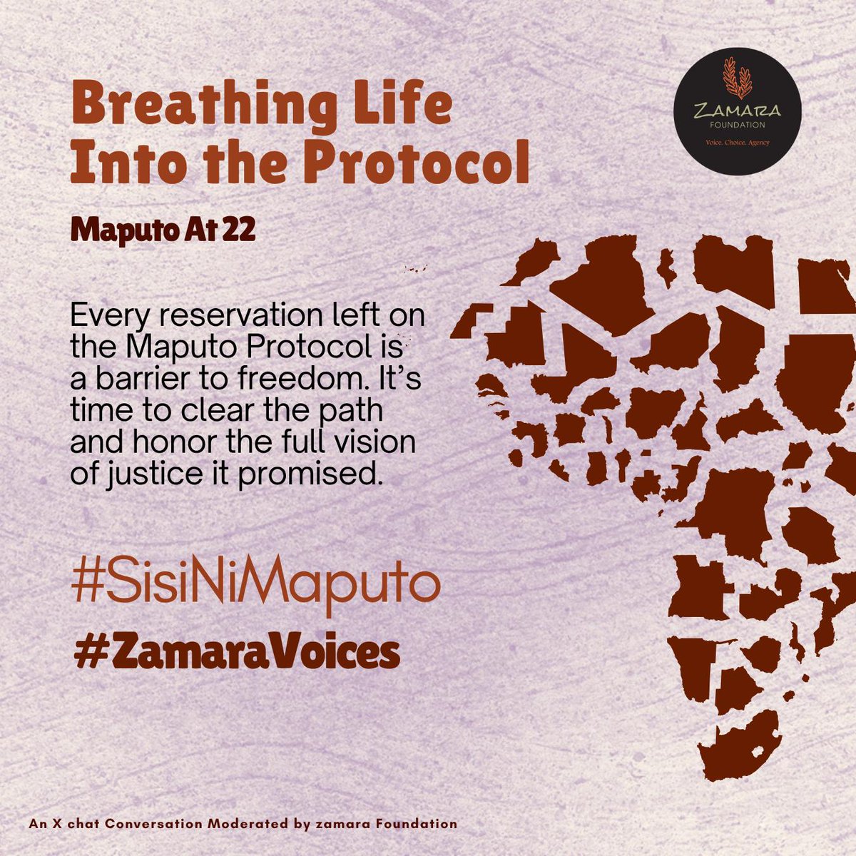 Starcy Akinyi (@akinyistar83449) on Twitter photo Every barrier creates a hindrance to freedom and by clearing every barrier, we create a path and honor the full vision of justice that is promised under the Maputo protocol.
#SisiNiMaputo #ZamaraVoices <a href="/Zamara_fdn/">Zamara Foundation</a> Every barrier creates a hindrance to freedom and by clearing every barrier, we create a path and honor the full vision of justice that is promised under the Maputo protocol.
#SisiNiMaputo #ZamaraVoices <a href="/Zamara_fdn/">Zamara Foundation</a>