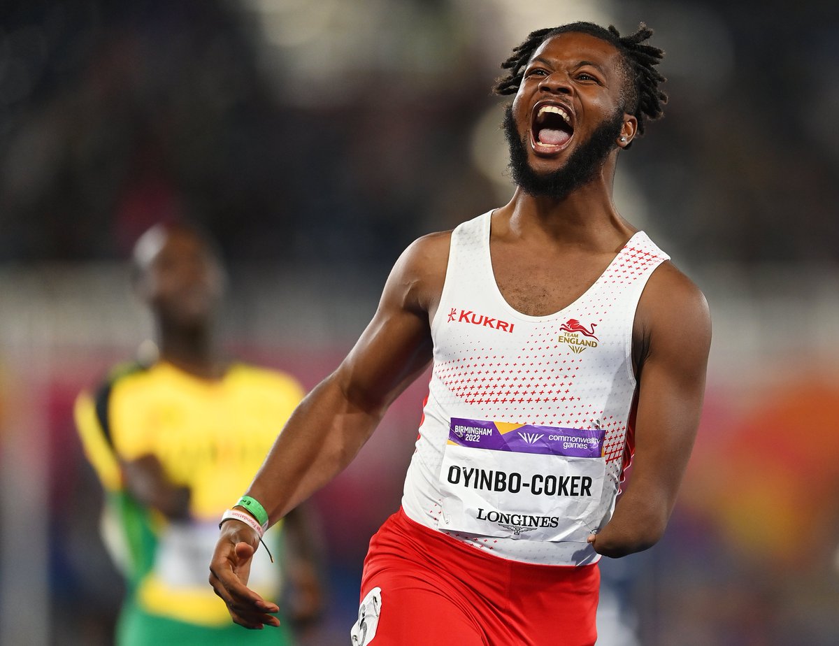 TeamEngland's tweet image. THAT Emmanuel Oyinbo-Coker celebration 🥳
The 100m T47 will be back at @Glasgow_2026 next summer ❤️