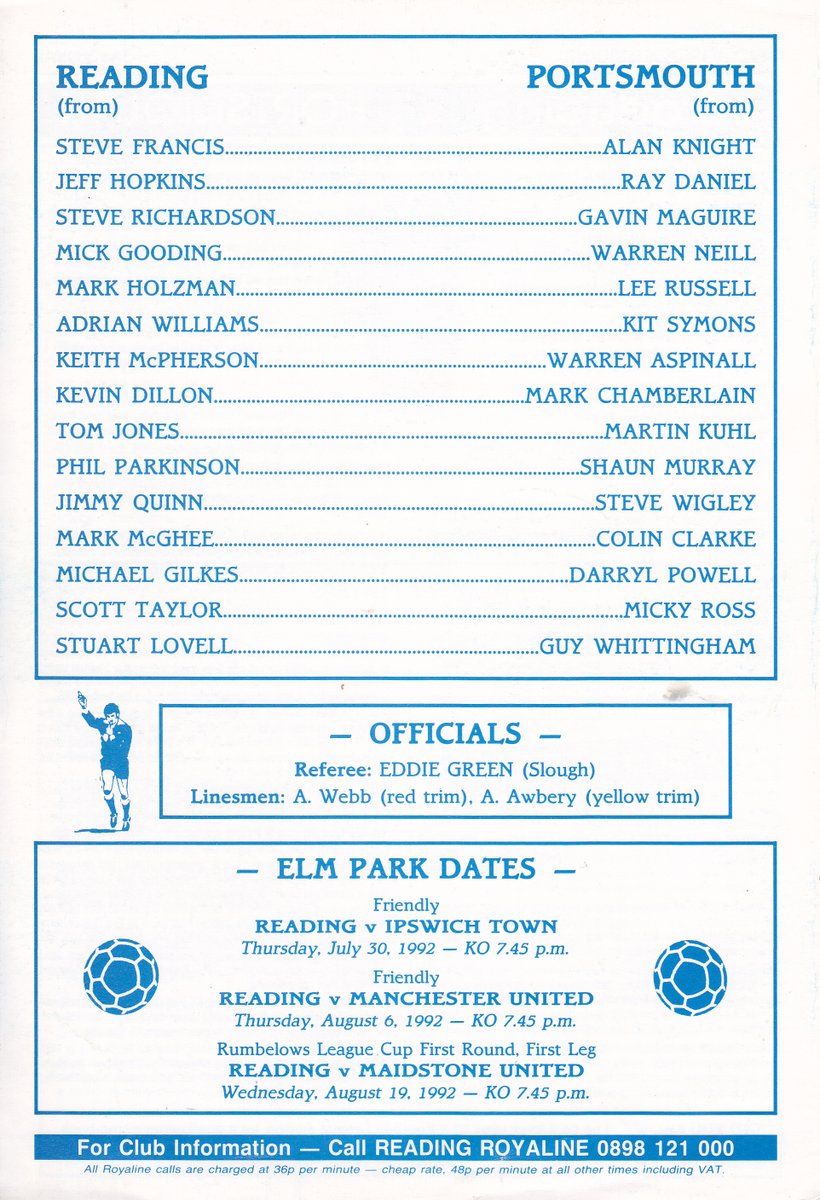 HertsRoyal's tweet image. Almost exactly 33 years ago #readingfc also played #Pompey in a PSF, significant (for me) as it was the first time the future Mrs Morris accompanied me to a match, we&apos;re back today with her 89-year old Dad and of course @30in35Challenge . It was 0-0 that day @TheTilehurstEnd