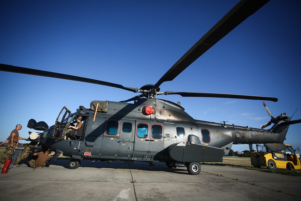 AirbusHeli's tweet image. Two Hungarian Airbus #H225M 🚁 from the 86th Helicopter Brigade are currently in Albania, battling wildfires. Their efforts in supporting the extinguishing of fires in Llogara National Park is a true testament to the H225M's multi-role capability in demanding situations.
