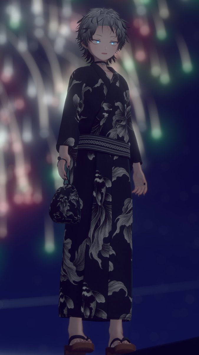 OUT_VRC's tweet image. OGREさんの『Yukata -燈-』当選しました…
袂が垂れて揺れるし、下駄のかかと部分がパタパタ動くしでとても丁寧な作りこみ…𝑲𝑰𝑺𝑺────
#OGRE_VRC