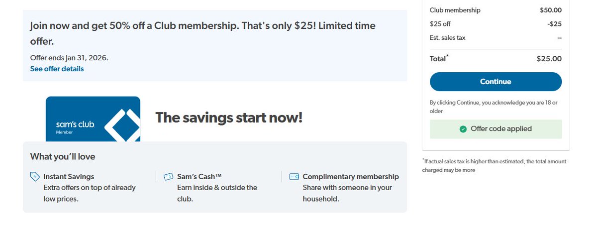 Wario64's tweet photo. Sam's Club membership is $25 (for new members) https://t.co/2evJz0T0sp https://t.co/AtAyoigSAb