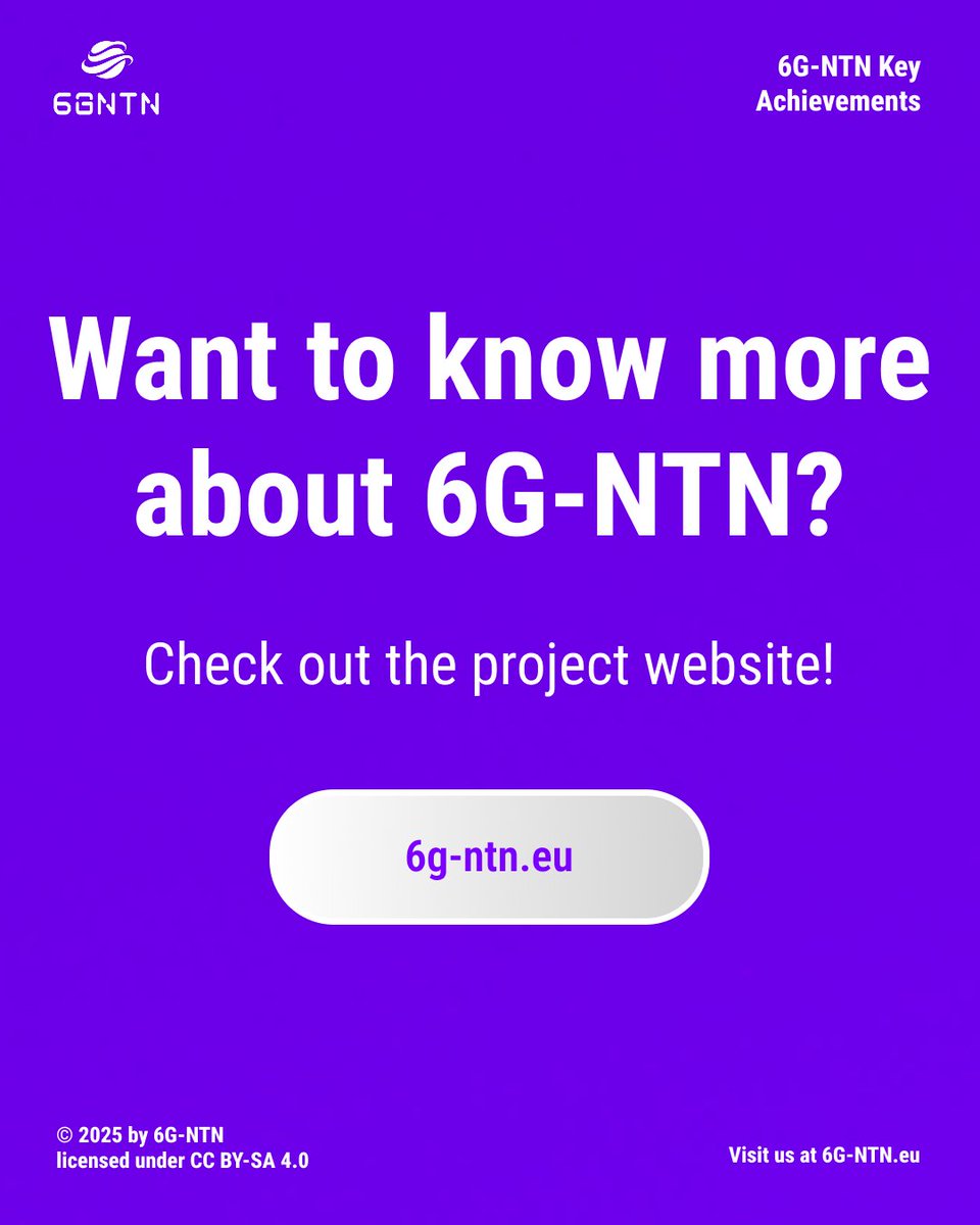 🔍 6G-NTN 2nd Key Achievement: 6G LEO based Satellite network preliminary sizing for C (direct to smartphones) and Q/V band (direct to vehicle)

👉 Dive into what this means for the evolution of 6G networks.

Check out the full carousel on our website: 6g-ntn.eu/results/