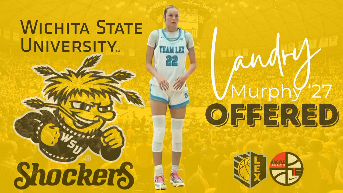 Landry Murphy (@landrymurphy22) on Twitter photo After a great conversation with <a href="/terrynooner/">Terry Nooner Jr.</a>, I am grateful to have received an offer from <a href="/GoShockersWBB/">Wichita State Women’s Basketball</a>. Thank you for this opportunity!
@pbrhoops
<a href="/AHSLadyEagles/">Argyle Lady Eagles Basketball</a>
<a href="/TeamLexHoops/">Team Lex Basketball</a>
<a href="/CoachFParks/">Frankie Parks</a>
<a href="/UANextGHoops/">Girls UAA</a>
@singletonbball After a great conversation with <a href="/terrynooner/">Terry Nooner Jr.</a>, I am grateful to have received an offer from <a href="/GoShockersWBB/">Wichita State Women’s Basketball</a>. Thank you for this opportunity!
@pbrhoops
<a href="/AHSLadyEagles/">Argyle Lady Eagles Basketball</a>
<a href="/TeamLexHoops/">Team Lex Basketball</a>
<a href="/CoachFParks/">Frankie Parks</a>
<a href="/UANextGHoops/">Girls UAA</a>
@singletonbball