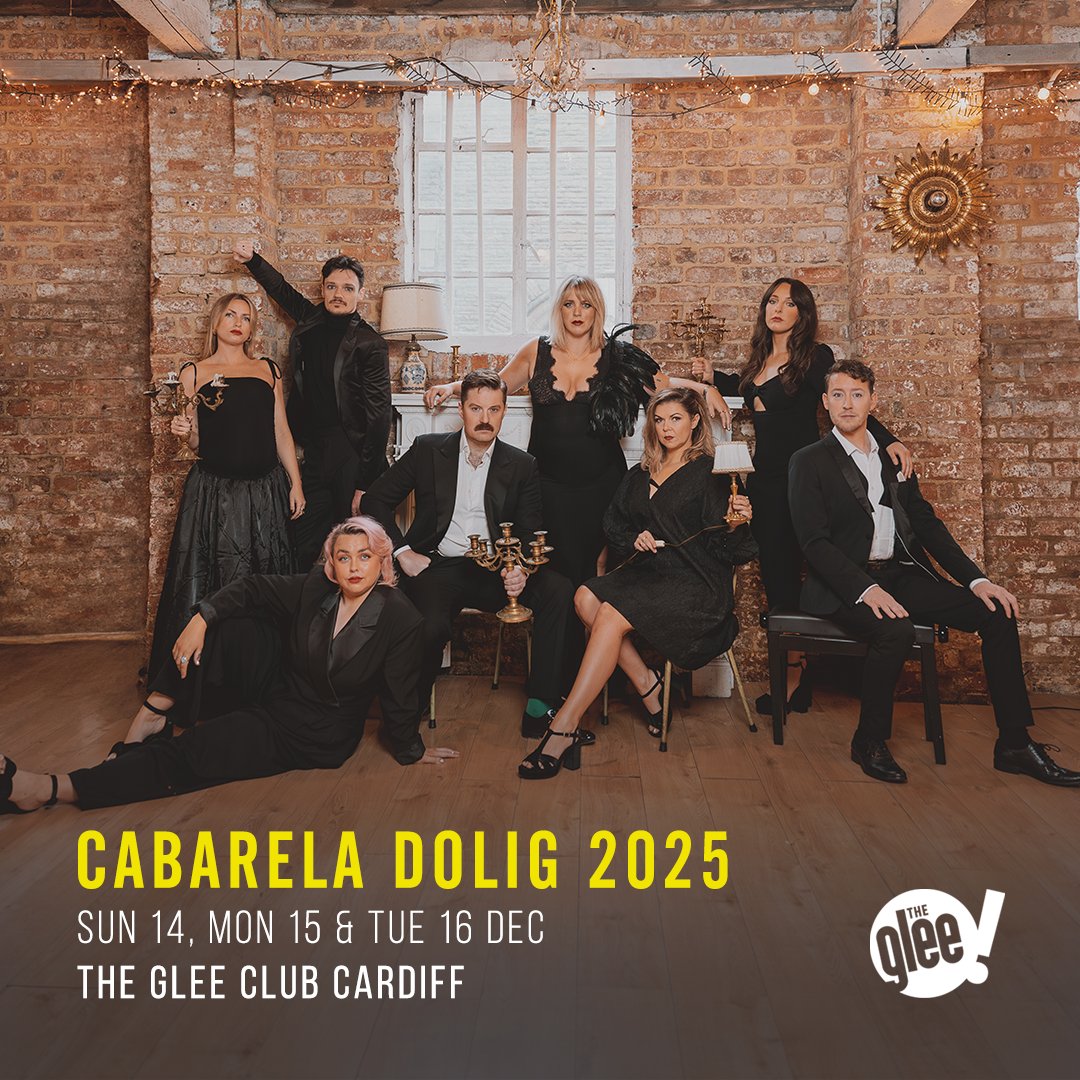 GleeClubCardiff's tweet image. 📢 Sioeau newydd: Bydde 'Dolig ddim yn 'Ddolig heb noson yng nghwmni criw drygionus Cabarela! Gwisgwch eich sequins a dewch i joio gwir ystyr yr Ŵyl gyda ni!
📍 The Glee Club Caerdydd
📆 14 - 16.12.25
🎟 Ar werth 10am dydd Mercher 30 Gorffennaf