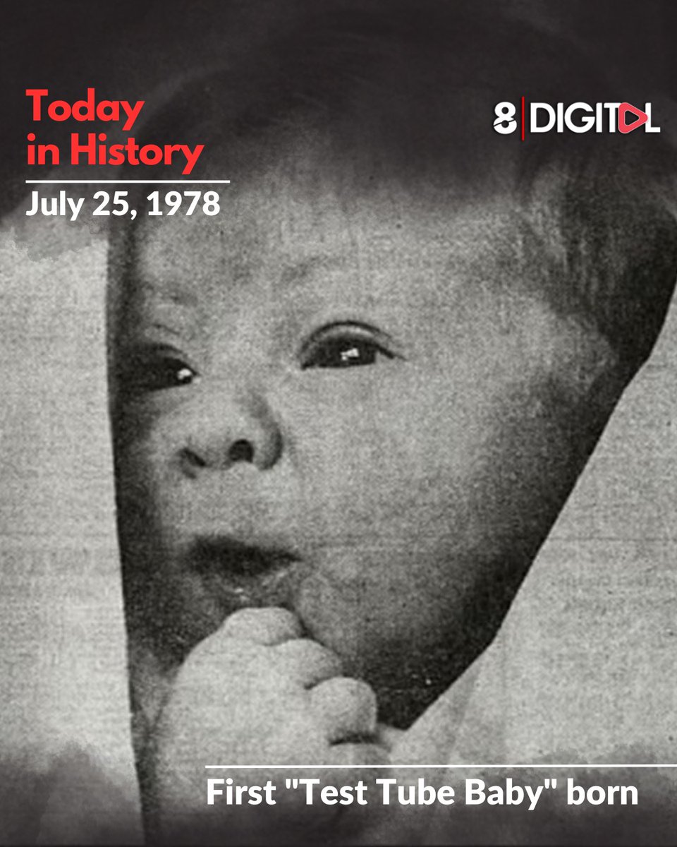 eightdigitalco's tweet photo. In 1978, Louise Joy Brown, the first “test tube baby,” was born in Oldham, England; she’d been conceived through the technique of in-vitro fertilization. https://t.co/liqsEUAlYF