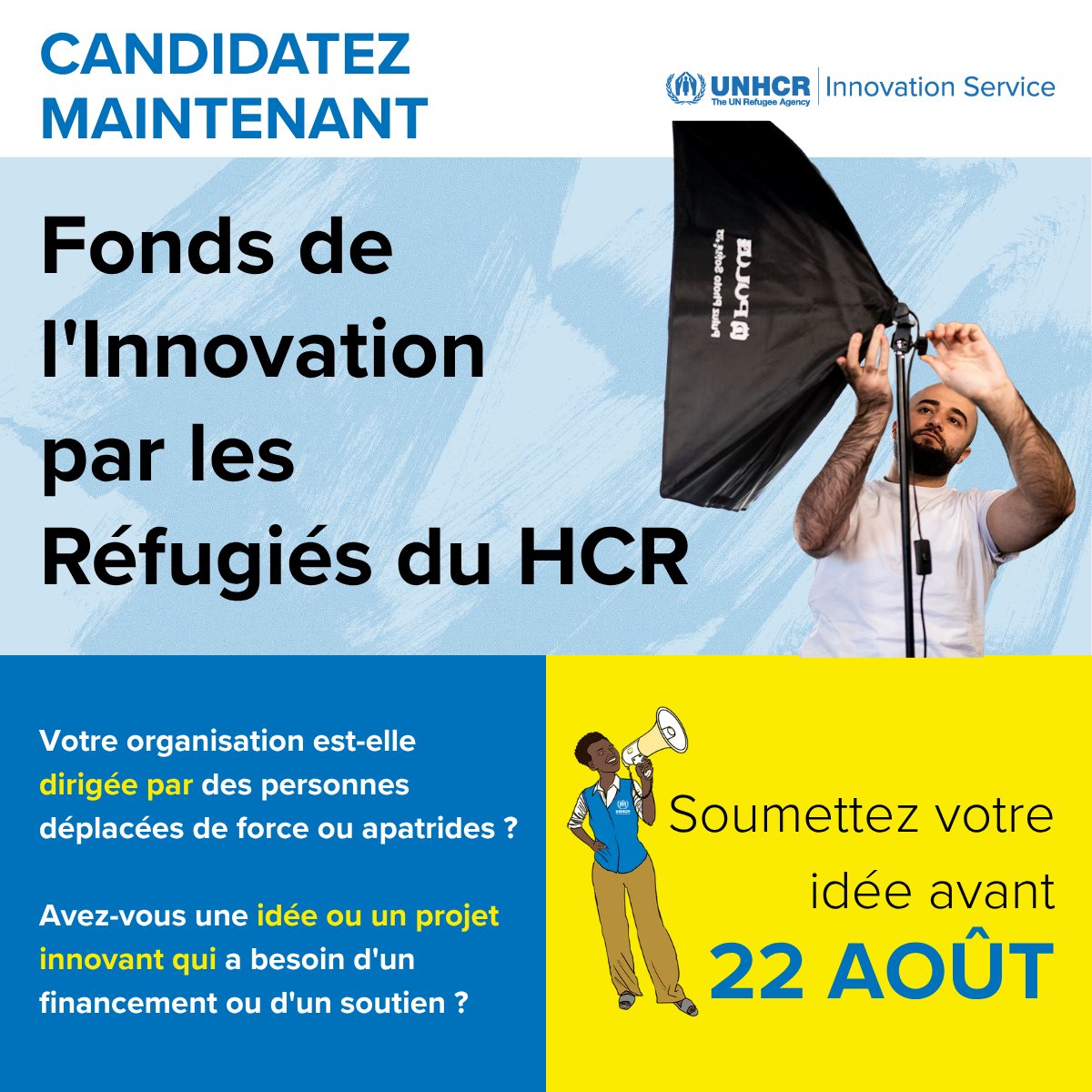 UNHCR Cyprus (@unhcrcyprus) on Twitter photo Applications to UNHCR's Refugee-led Innovation Fund are open! Organizations led by displaced and stateless people can apply now with innovative ideas to bring lasting positive change to their communities. 
Deadline to apply: 22 August 2025.
More info: unhcr.org/innovation/ref… Applications to UNHCR's Refugee-led Innovation Fund are open! Organizations led by displaced and stateless people can apply now with innovative ideas to bring lasting positive change to their communities. 
Deadline to apply: 22 August 2025.
More info: unhcr.org/innovation/ref…