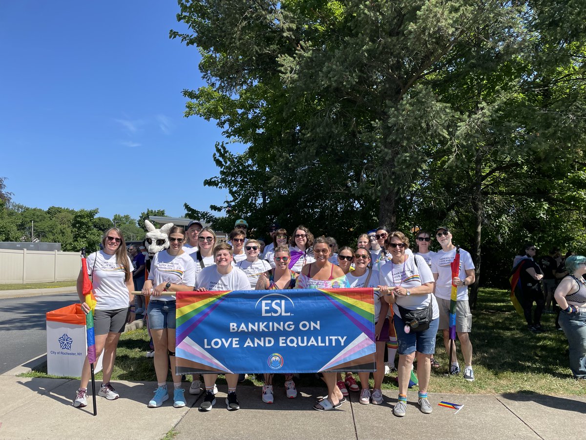 ESLFCU's tweet photo. We had another wonderful year at the #ROCPride Parade and Festival, as we celebrated individuality, acceptance, inclusion, and equality for all. Thank you, @TrilliumNY, for helping to organize these meaningful events! π #LoveIsLove #ROC https://t.co/PJMV6MJOtv
