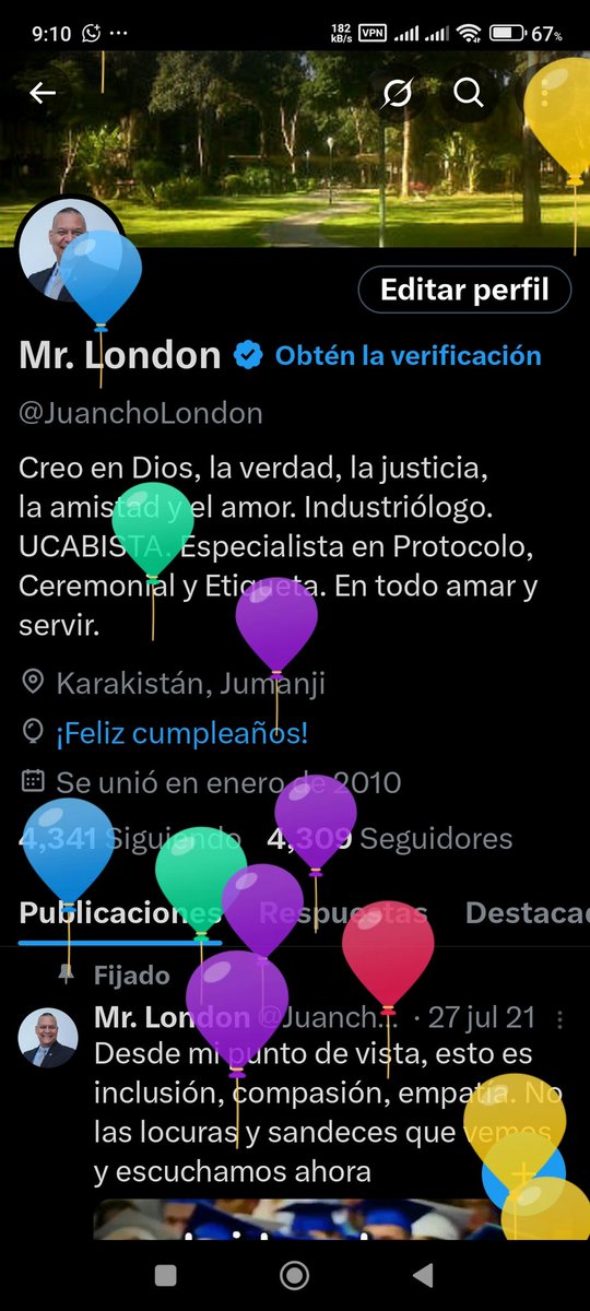 Feliz cumpleaños a Caracas y a mí. Hoy me permito disfrutar de un buen día y aprovechar el momento. Gracias Dios por tanto y por todo lo otorgado