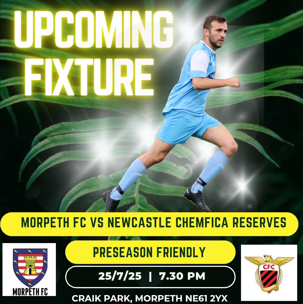 The lads continue their pre season friendly schedule tonight when they welcome Newcastle Chemfica Reserves to Craik Park. 

7.30pm KO @ Craik Park.