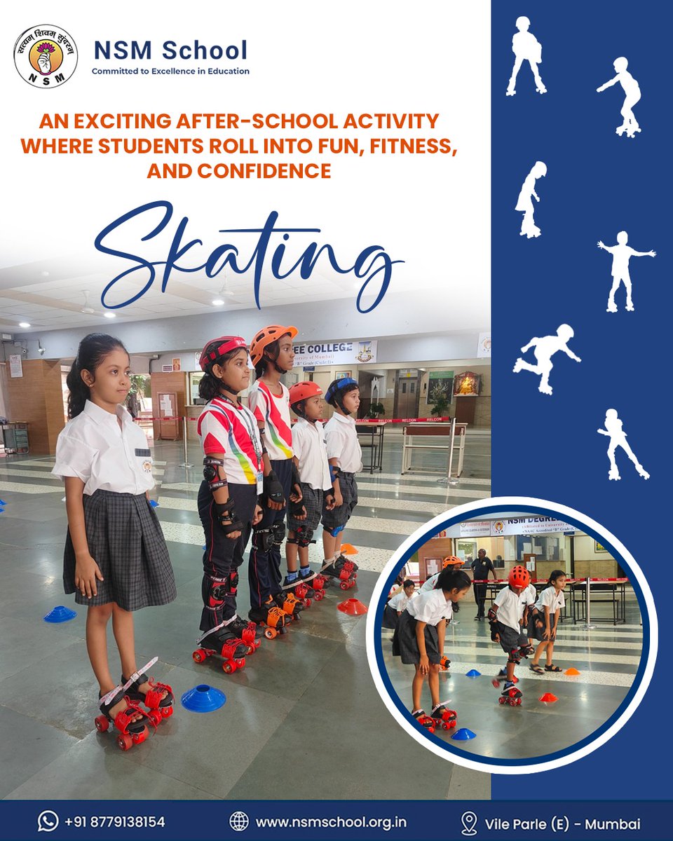 nsm_school's tweet image. After-school hours just got a lot more exciting! Our Skating Activity Program is now in full swing — building balance, confidence, and coordination, one smooth glide at a time.

#AfterSchoolActivity #SkatingFun #NSMSchool #BalanceAndBeyond #LearningOnWheels #ActiveKidsHappyKids