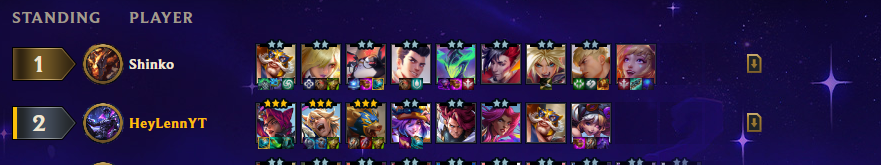 LennHey's tweet photo. Anyone else thinking the prismatic chase traits are a bit too strong? I went 2nd with this board 🤣🤣🤣

@TFT @RiotMort https://t.co/DthpXvggKM
