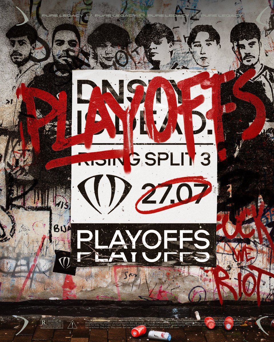 DNSTYgg's tweet image. Despite everyone counting us out, we're undefeated.
Despite every upset, we're still fighting to earn our crown.
Our riot against the odds won't stop now.

See you on July 27th vs @RambootClub, as we'll keep writing our history.

#PureLegacy #RisingMediaMarkt #FuckWeRiot