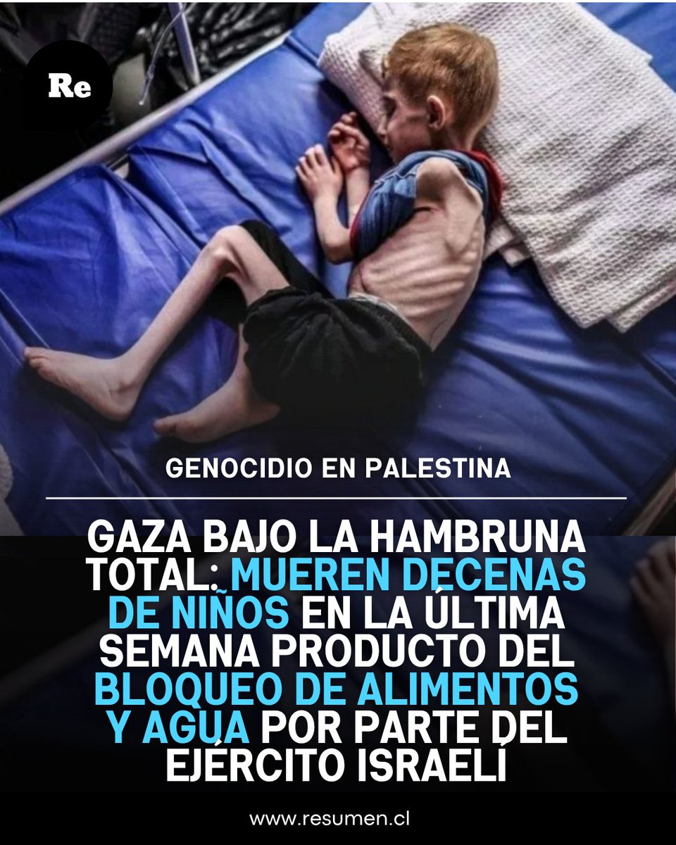 Según información de la Agencia de Naciones Unidas para los Refugiados de Palestina en Oriente Próximo (UNRWA) al menos cien personas han muerto de hambre en Gaza durante la última semana. De estas, ochenta son lactantes, niños y niñas
acortar.link/jgY60x