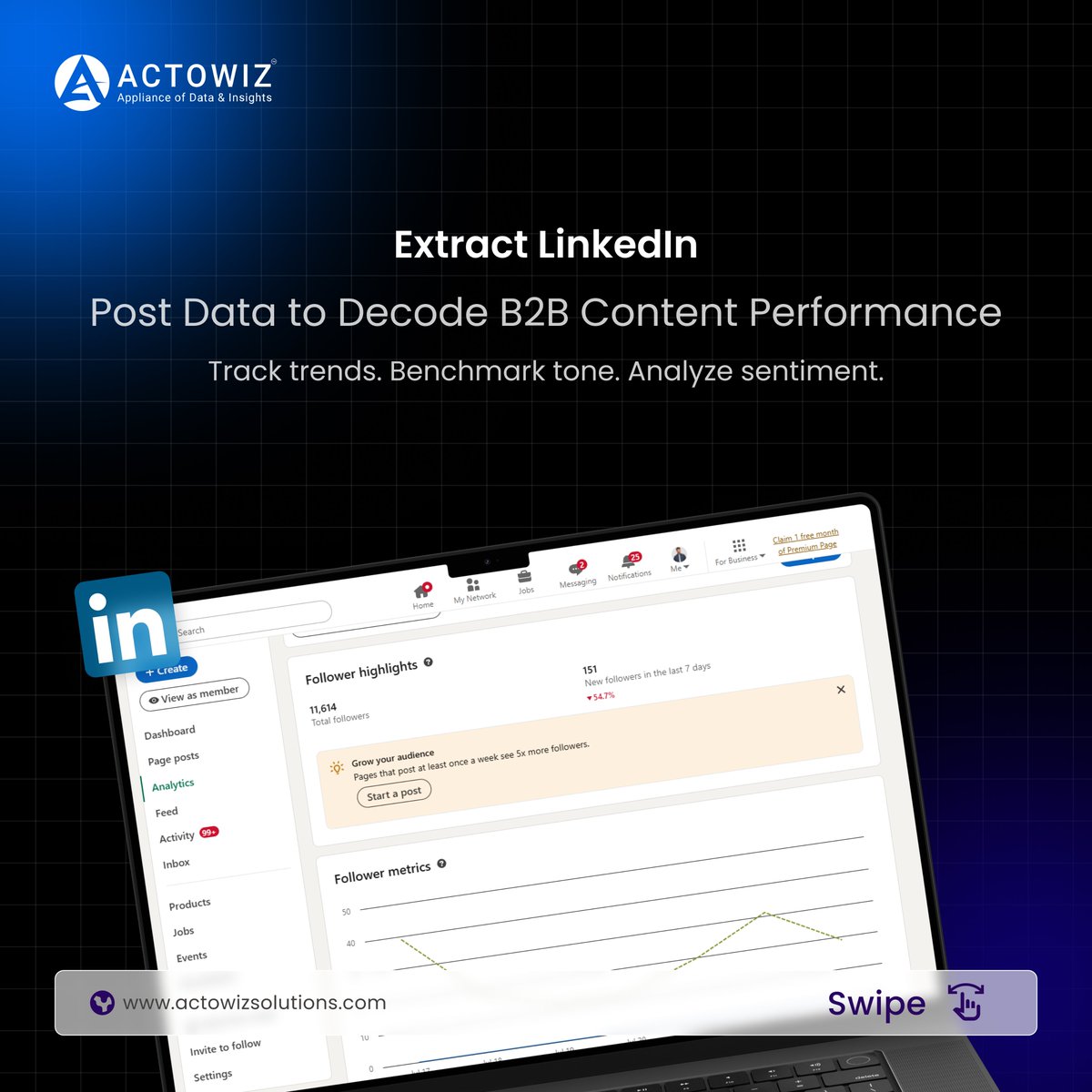 actowizsolution's tweet image. Want to know what actually performs on LinkedIn?

With Actowiz’s LinkedIn Data Extraction, unlock:

📊 Post insights &amp;amp; engagement trends
🧠 Sentiment analysis
📈 Competitor &amp;amp; hashtag benchmarks
👥 Influencer monitoring

🔗 actowizsolutions.com

#LinkedInData #B2BMarketing #UK