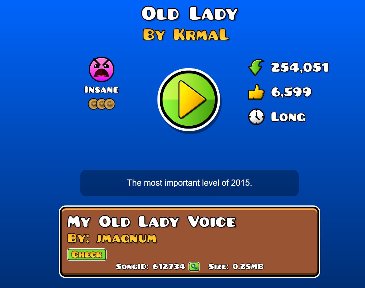 ill give you another lore, i am the sole reason why this level got uploaded lol.