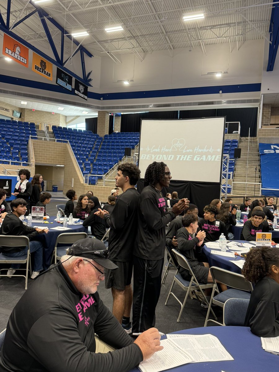 selgar07's tweet image. Brennan athletes sharpening their leadership skills at the NISD leadership summit. #BrennanAthletics
@NISD_Athletics @BballBrennan @BrennanBearsVB @BFNDFball @Brennan_BBall @BrennanTrack @Brennan_Bsb @BrennanSoccer @NISDLadyBearSoc