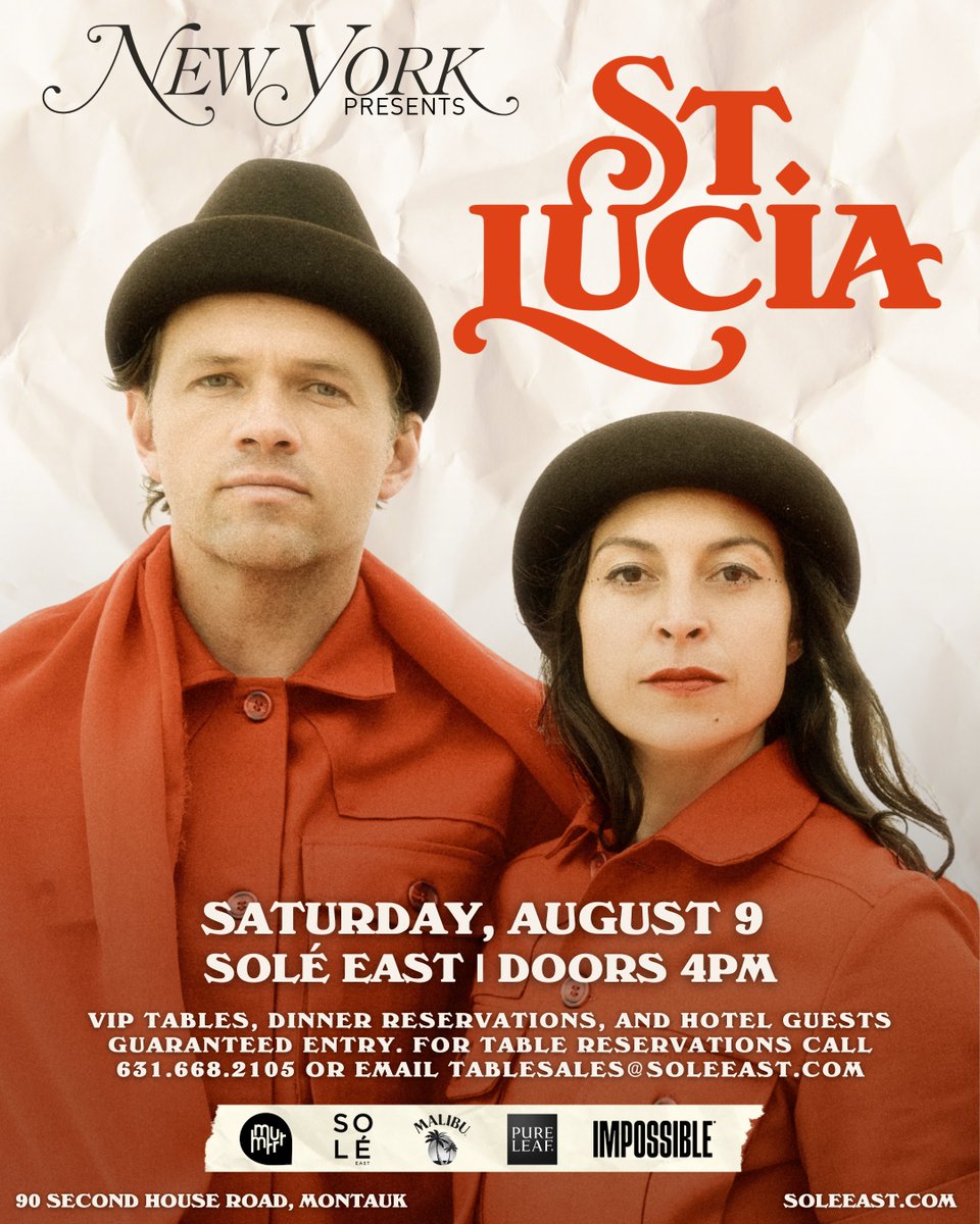 Surprise! We’re doing our yearly Solé East in Montauk takeover on August 9th. This will be our first US full band show after  officially moving back to NY, so come welcome us! And we have a lot more  shows planned that we’ll be announcing soon,