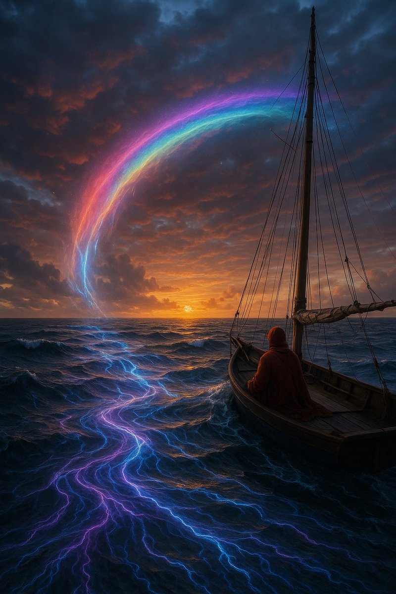 DanielChuk91736's tweet image. RIFT SPIRAL- A UNIVERSAL SPLIT BY LIGHT.
@InfinityLabsNFT
🌊 Scene 2: Cradle of Electric Oceans
He drifted across lightning-touched waters. Glassfish swam below. The ocean pulsed with memories of lost stars.