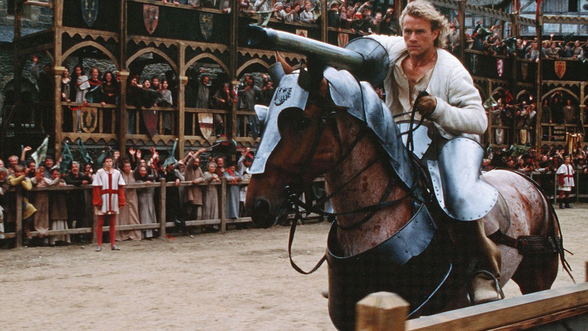4Viewers's tweet image. Heath Ledger, Shannyn Sossamon and Paul Bettany star in modern swashbuckling medieval action-adventure fable - #AKnightsTale, on @E4Tweets today at 3pm