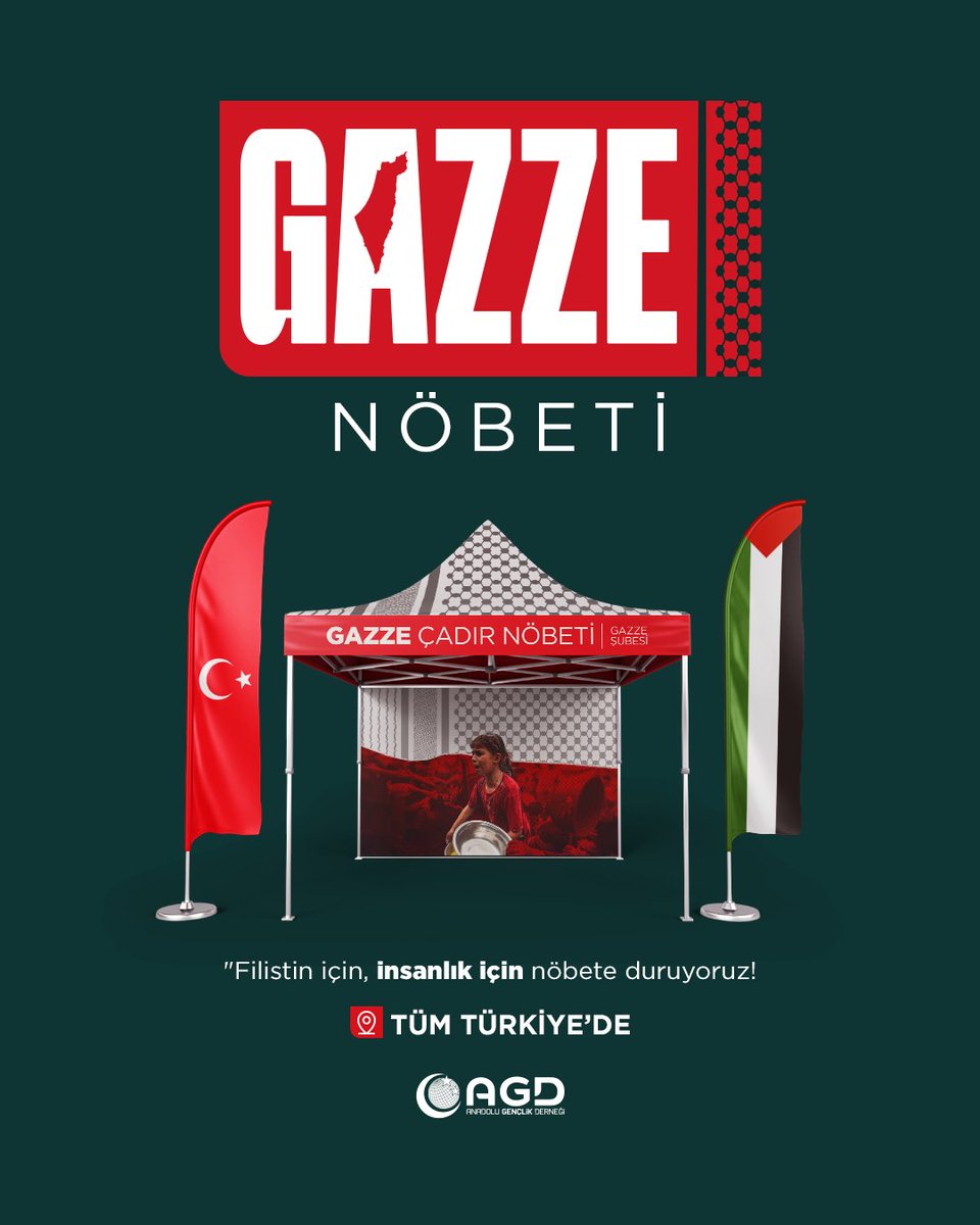 📍GAZZE NÖBETİ 🇹🇷🇵🇸

Filistin için, insanlık için, yaşanan soykırımın sona ermesi için çadır nöbetine duruyoruz!

📌Tüm Türkiye'de

#GazzeNöbeti
#ÇadırNöbeti