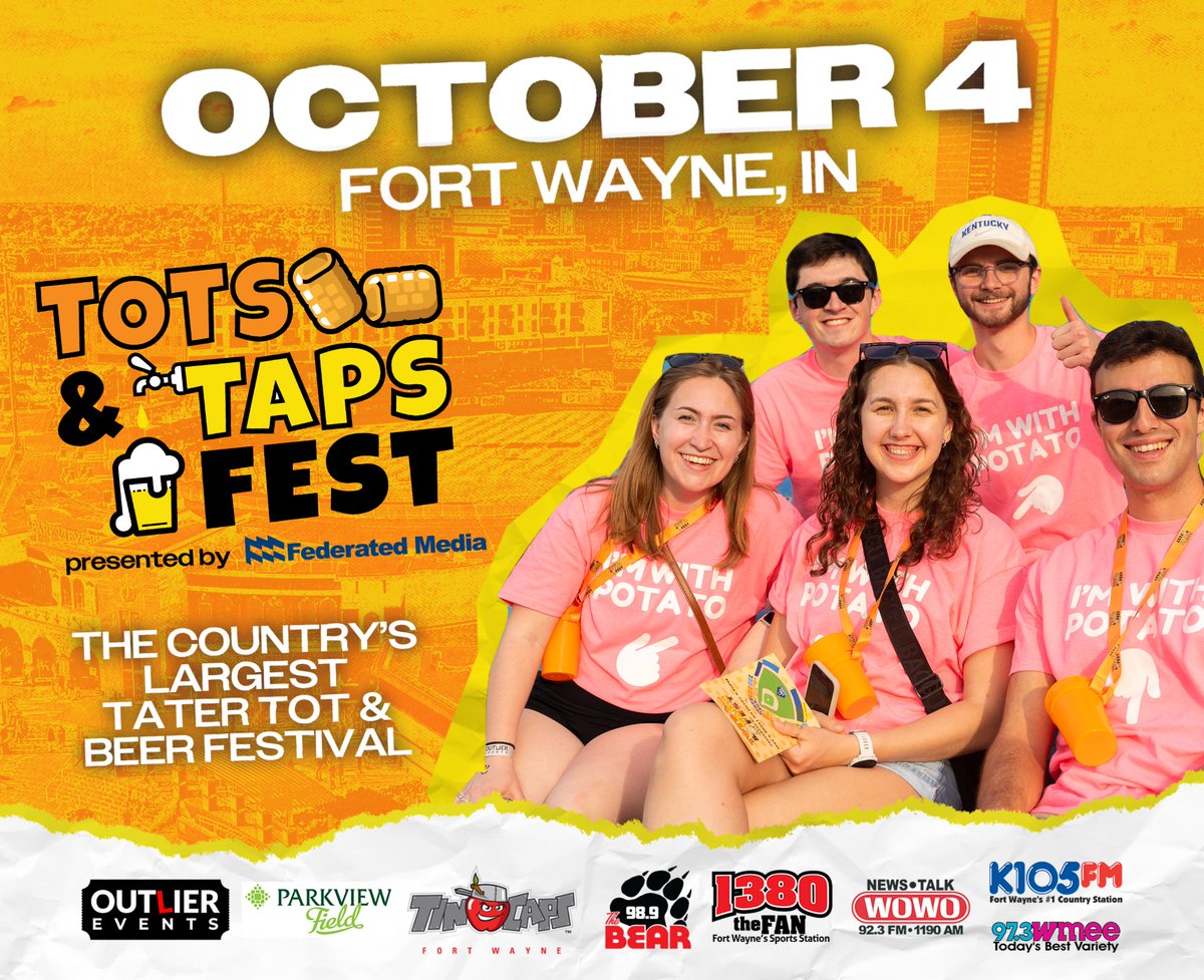 TinCaps's tweet image. Introducing Tots & Taps Fest happening at Parkview Field!
Details: bit.ly/4kUJldy