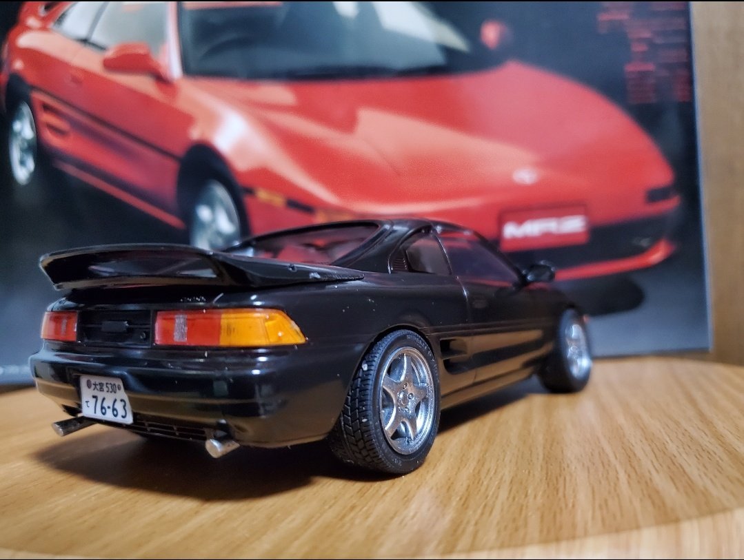 MR2_SW3SGE's tweet image. MR2のプラモ、1つは自分と同じ仕様にしようと作ったけど、もう一個くらいまた同じく作ろうかな