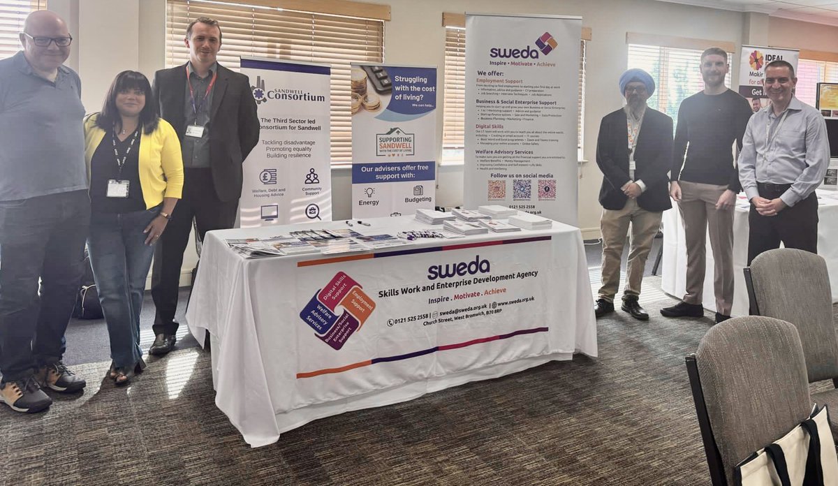 We were really pleased to discuss our work last week with Hateley Heath Councillor and Deputy Leader of Sandwell Council Paul Moore and Hateley Heath Councillor Amardeep Singh at the Hateley Cross celebration event at West Bromwich Albion Football Club. 
#swedaservices
