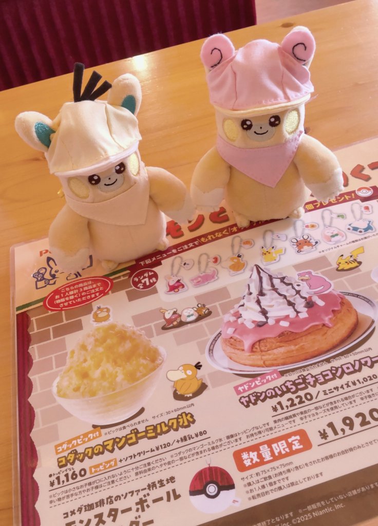 Mimi5_pamo's tweet image. 「何を食べるかは もう決めてきたもんね~♪」「コダックさんと、ヤドンさんのくださ~い!」
チャームはモクローとピカチュウでした。かわいいね~☺️