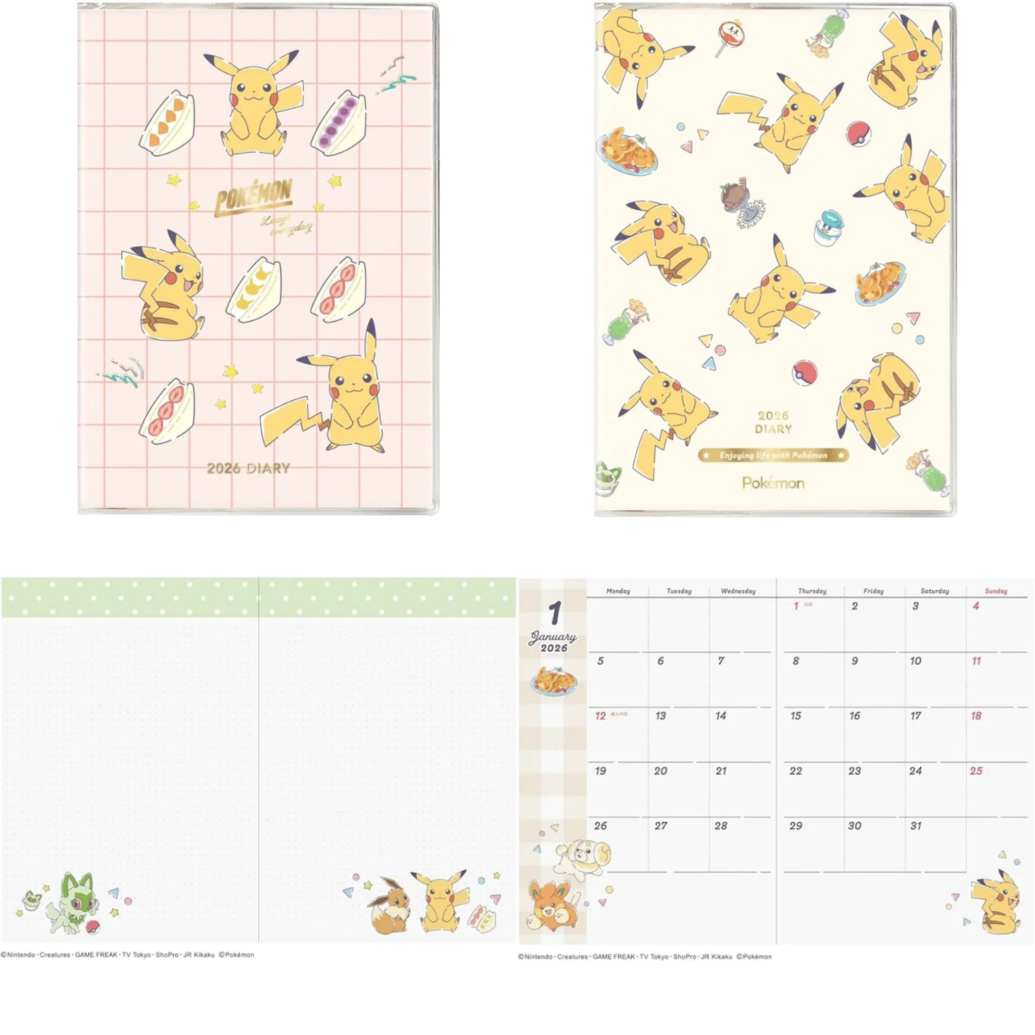 ポケモン　ウィークリー　まとめ　13枚 B6サイズ スケジュール帳2024 バイオレットブック ｜【公式