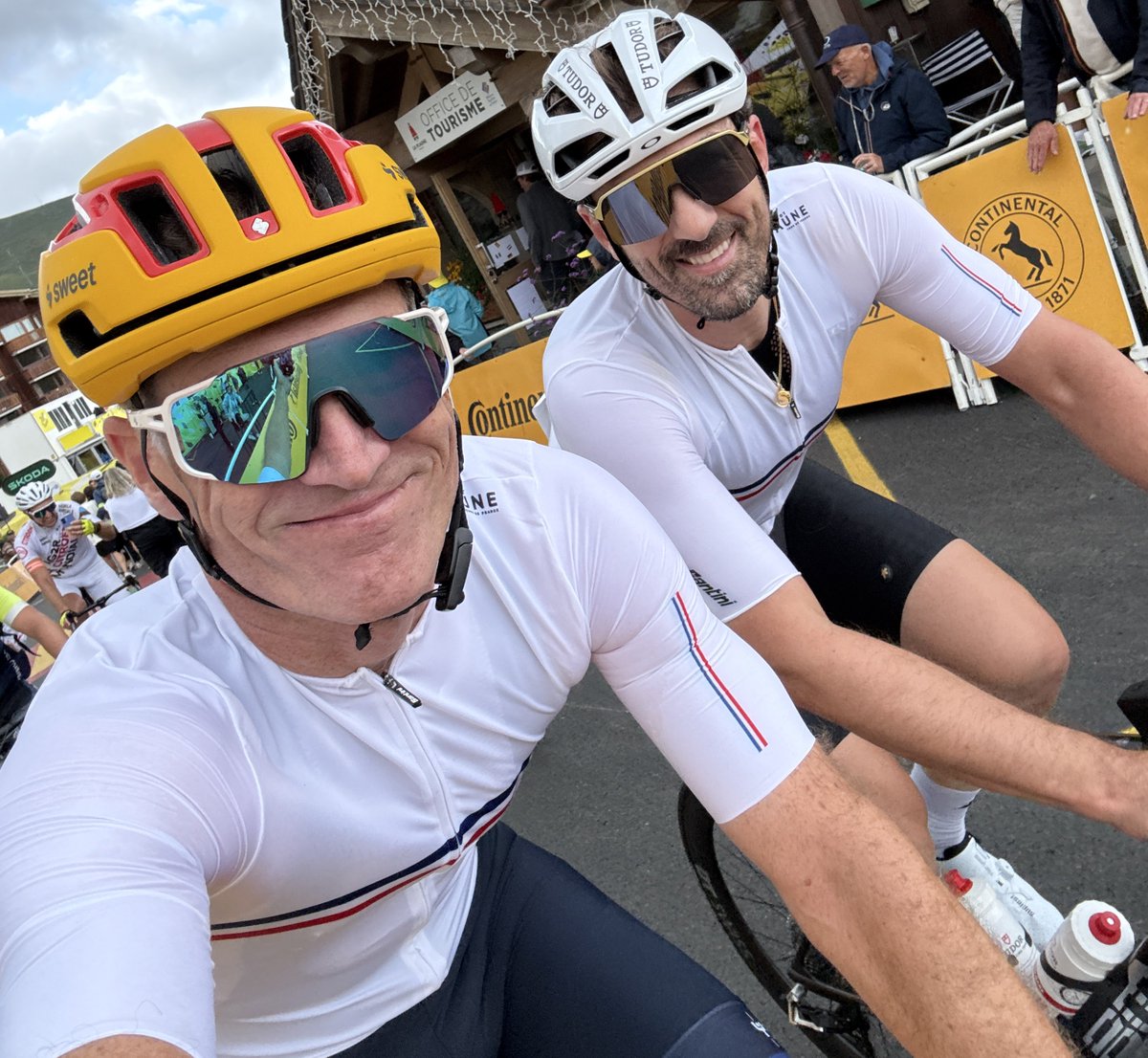 Made it to La Plagne with Fabian C just before the rain.