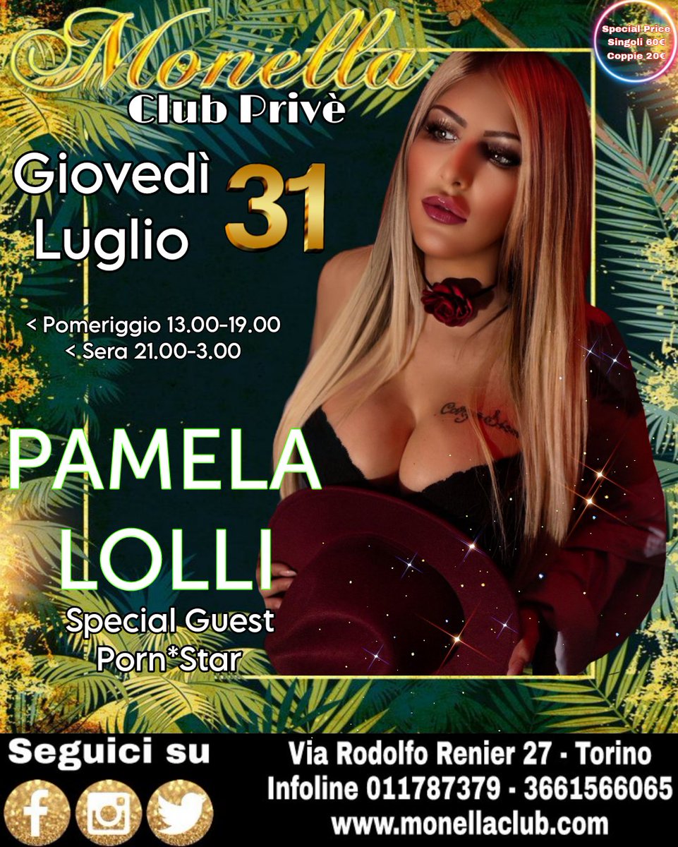 Gianni ⭐Monella⭐ (@giannimonella) on Twitter photo Vi aspettiamo Giovedì 31 Luglio, pomeriggio e sera al <a href="/ClubMonella/">Monella Club</a> ❤️ in compagnia della meravigliosa #PORNOSTAR
⭐PANELA LOLLI⭐ per una giornata davvero esplosiva 🔥
➡️ monellaclub.com Vi aspettiamo Giovedì 31 Luglio, pomeriggio e sera al <a href="/ClubMonella/">Monella Club</a> ❤️ in compagnia della meravigliosa #PORNOSTAR
⭐PANELA LOLLI⭐ per una giornata davvero esplosiva 🔥
➡️ monellaclub.com