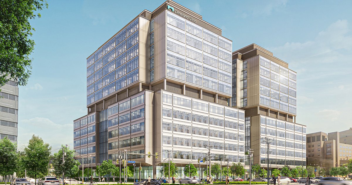 CleClinicNews's tweet image. Cleveland Mayor Justin Bibb stopped by for a tour of our new Neurological Building.
CEO Tom Mihaljevic, MD, walked him through what will be the largest structure on our Main Campus.
When it opens in 2027, it will include 210 hospital rooms, 120 exam rooms and 14 operating rooms.
