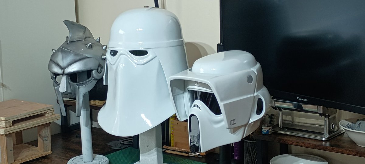 Hi, big efforts to get helmets completed and here they are the end results. Snow trooper commander, Biker scout and a Gladiator Maximus helmet all sending out this afternoon. Many thanks Joanne 
Please share 
newimage-prop-replicas.co.uk