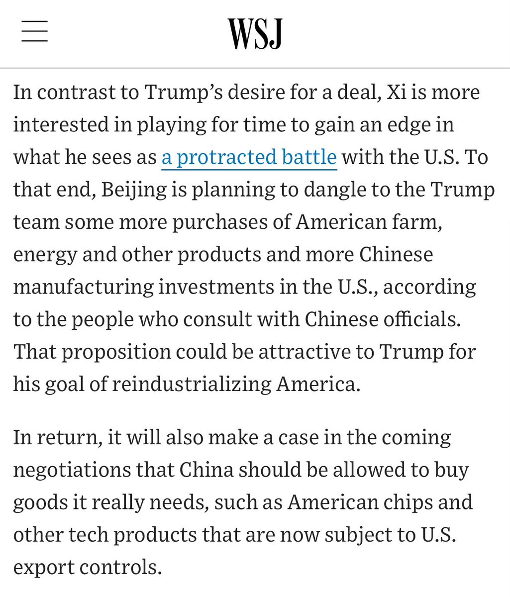 A deal with China along these lines would be an unmitigated disaster.

In exchange for allowing more CCP penetration of the American homeland and U.S. companies, Beijing would get…critical technology?

If China proposes this, the admin should laugh them out of the room.