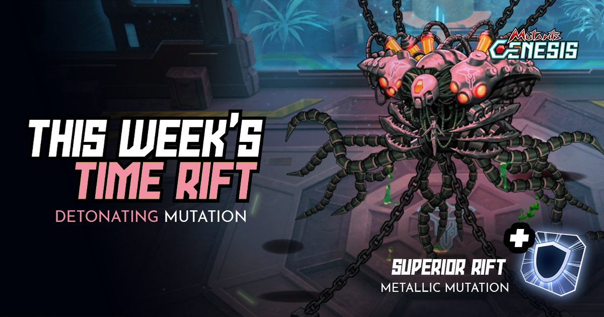 🤖 This week, a new challenge arises with the Time Rifts! 🌩 Get ready for a wildly electric atmosphere! ➡️ Play Mutants: Genesis now: bit.ly/3xYqc4K