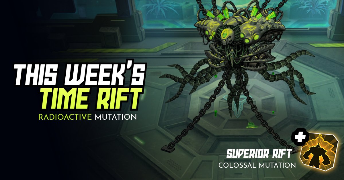 🤖 This week, a new challenge arises with the Time Rifts! 🌩 Get ready for a wildly radioactive atmosphere! ➡️ Play Mutants: Genesis now: bit.ly/3xYqc4K