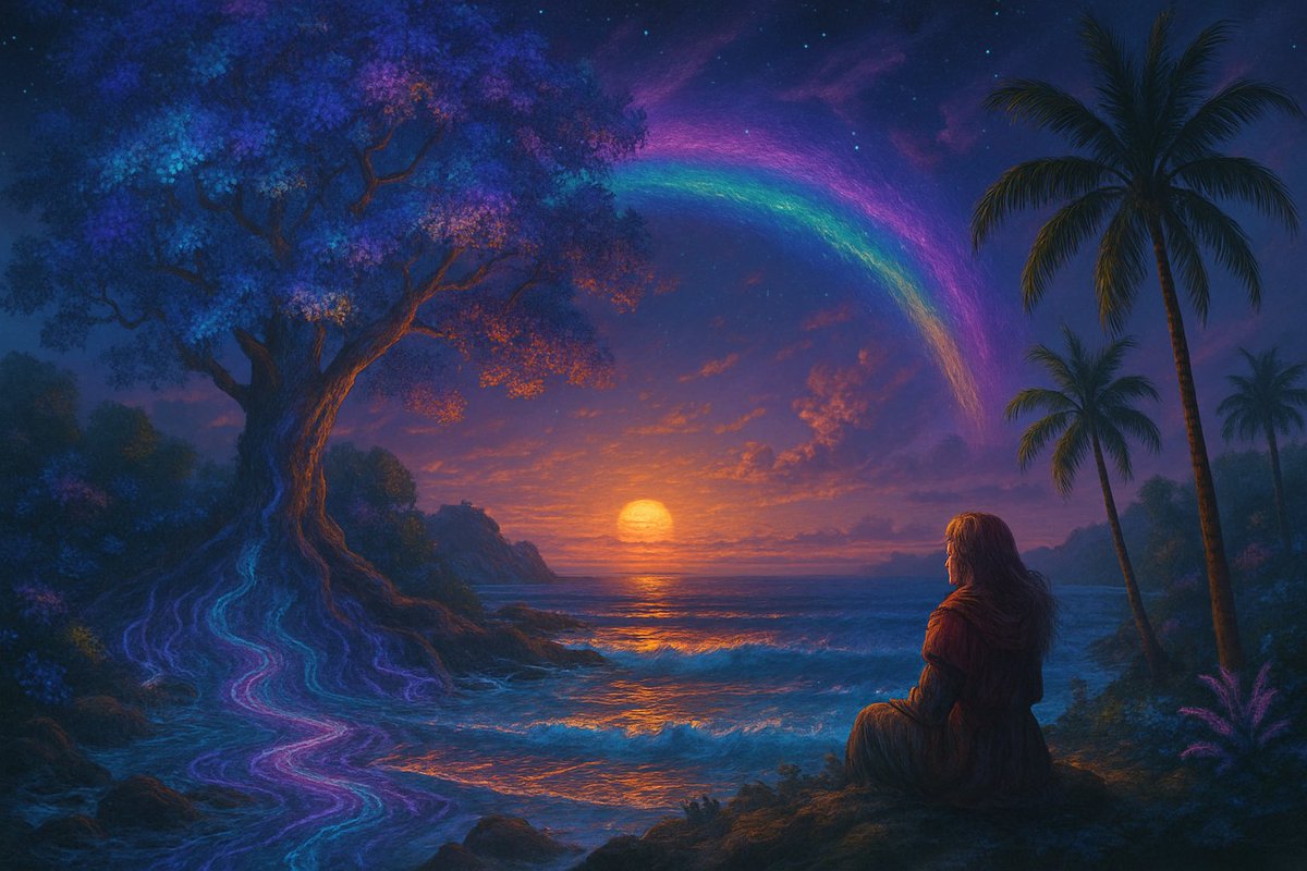 DanielChuk91736's tweet image. RIFT SPIRAL- A UNIVERSAL SPLIT BY LIGHT.
@InfinityLabsNFT
🌇 Scene 4: City of the Last Dawn
A city locked in endless sunrise. Its people lived in loops, choosing beauty over despair. He learned silence there.