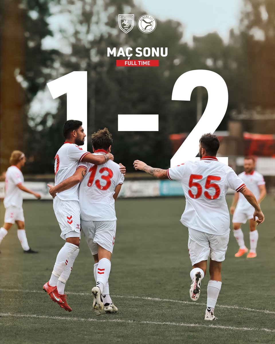 Samsunspor's tweet image. ⏱️ 90' : Maç bitti!
Samsunspor 1 - 2 Almere City FC
#SAMvALM #FriendlyGame #HazırlıkMaçı