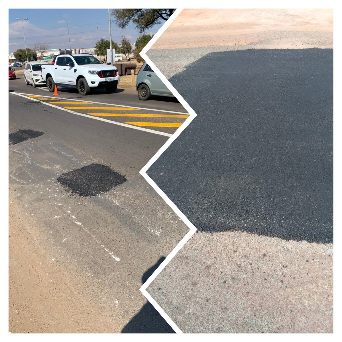 CityTshwane's tweet image. Patching potholes, one road at a time!!
Our team #BaStrata were in Rosslyn and Soshanguve Block KK, Region 1.